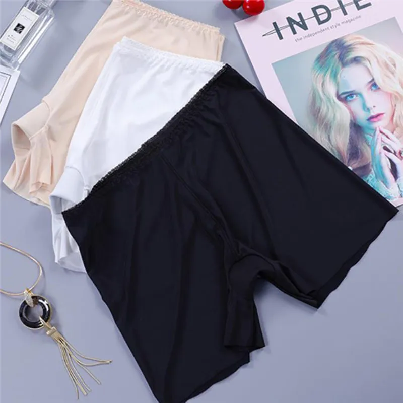 women in panties Soft Cotton Seamless Safety Short Pants Summer Under Skirt Shorts Modal Ice Silk Breathable Short Tights Underwear thong underwear