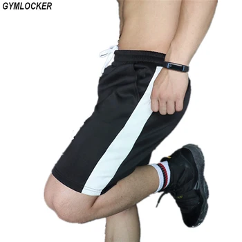 

GYMLOCKER new high quality slim fit men's Over knee shorts gyms Bodybuilding Joggers sweatpants Shorts men Sportswear clothing