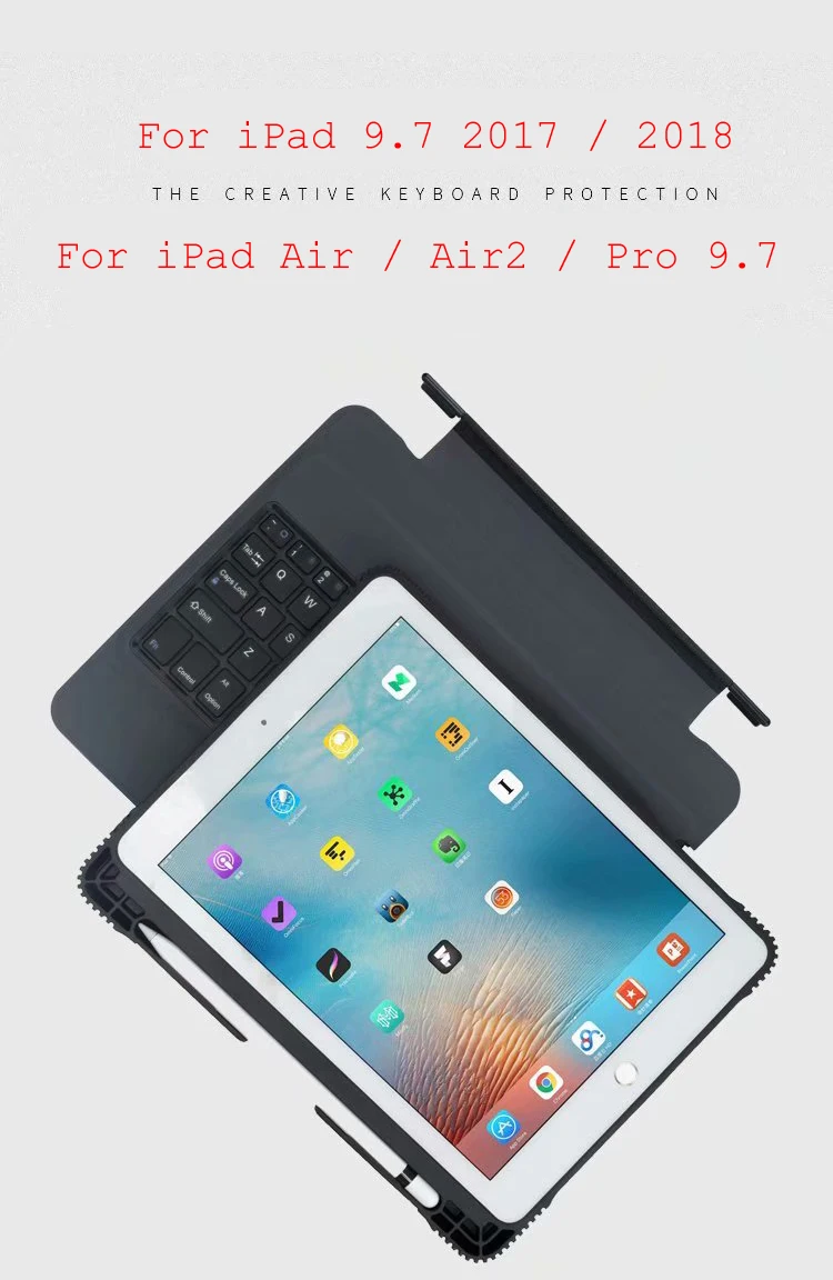 Съемная Беспроводной Bluetooth клавиатура для iPad Pro 10,5 A1701 A1709 ультратонкая подставка чехол принципиально с карандашом ручка + Flim