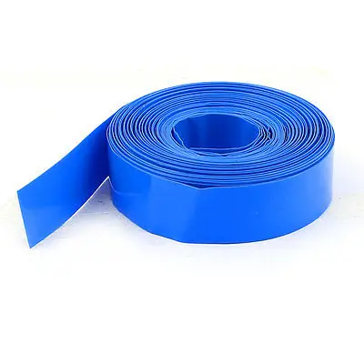 

16Ft 5M Long 17mm 48% Ratio Blue PVC Heat Shrink Tubing Wrap for 1 x AAA Battery