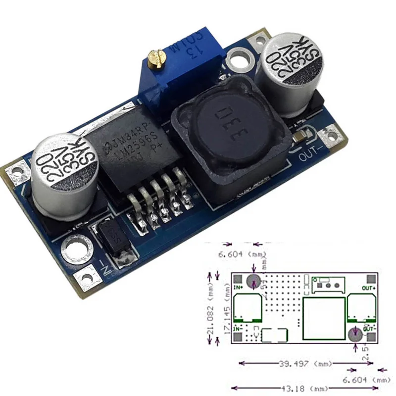 1 шт. высокое качество LM2596S мощность DC-DC понижающий преобразователь понижающий модуль 5 в 3A T1608 P0.11