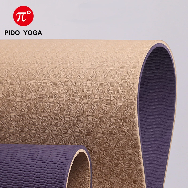PIDO YOGA TPE Yoga Mat 183*66*0.8cm Non-slip Thickening Widening Long Beginner Sports Fitness Mat And Body Position Teaching Mat