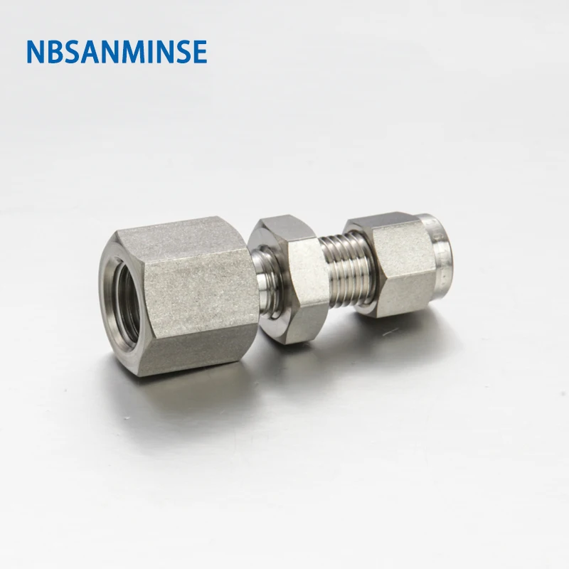 

5Pcs/Lot BFC 1/8 1/4 3/8 1/2 3/4 1 Bulkhead Female Connector Stainless Steel 316L Tube Plumbing Fitting for Hard Pipe NBSANMINSE