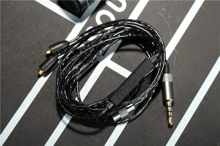 Замена MMCX кабель с регулятором громкости и микрофоном для Shure SE215 SE315 SE425 SE846 наушники медный провод для iPhone xiaomi