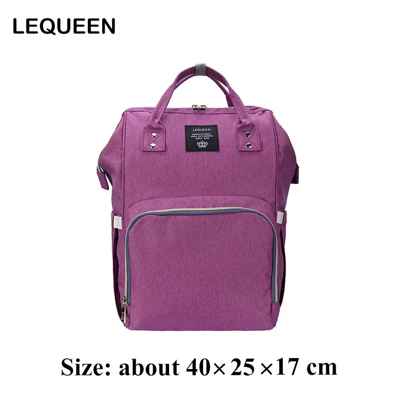 LEQUEEN сумка для подгузников для беременных, рюкзак, модная сумка для подгузников, Большая вместительная сумка для мам, рюкзак для подгузников, водонепроницаемая дорожная сумка для кормления - Цвет: 29