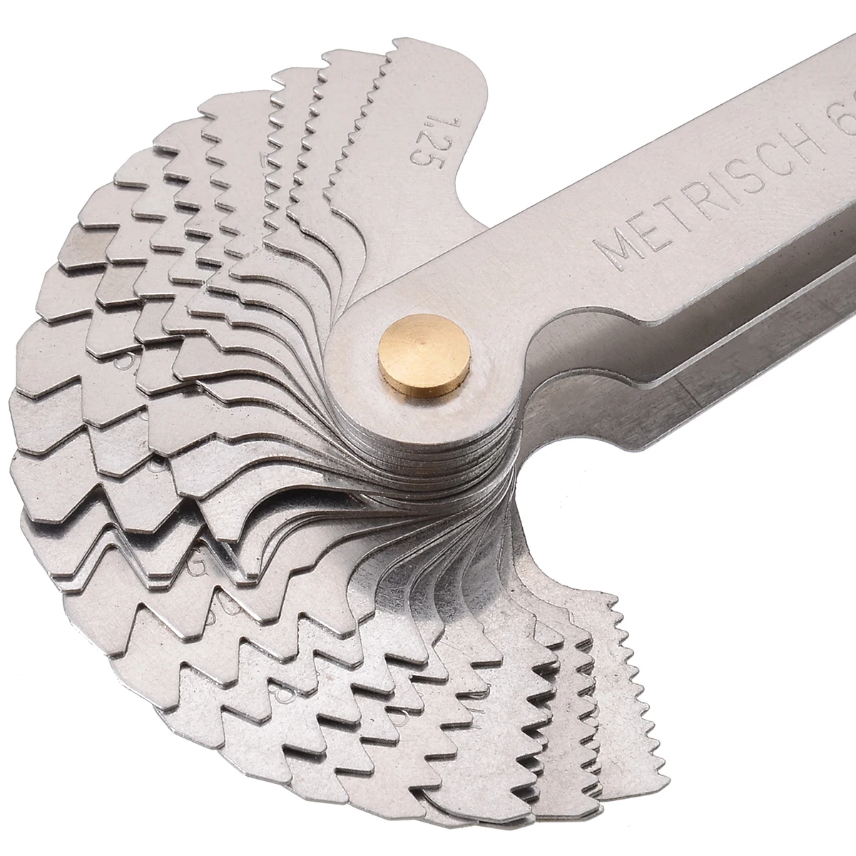 52 Blade Metric Screw Thread Pitch Gauge 60 Degree 50 Degree Steel
