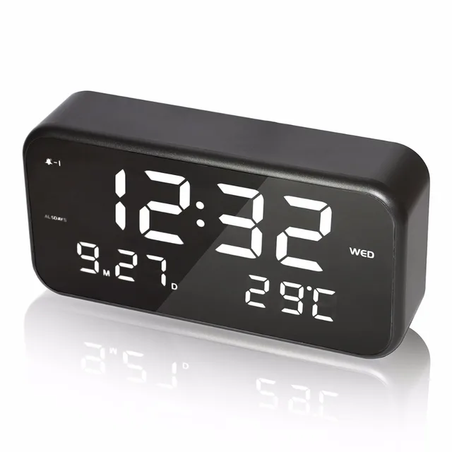 Big Screen LED music alarm clock with Temperature Date and week Desktop
