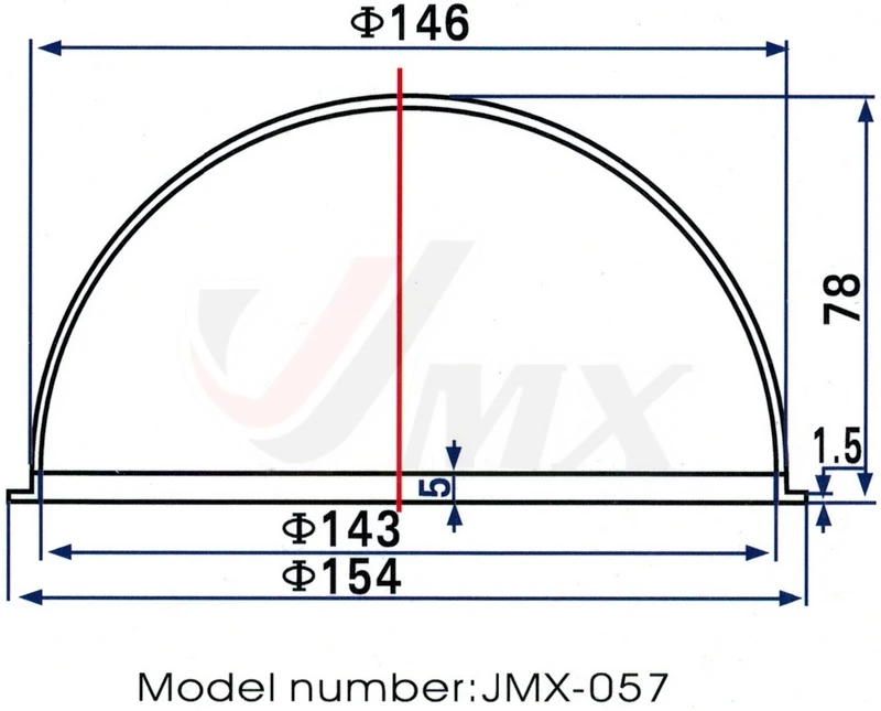 JMX 5.7 INCH Acrylic Indoor / Outdoor CCTV Replacement Clear Camera Dome Housing