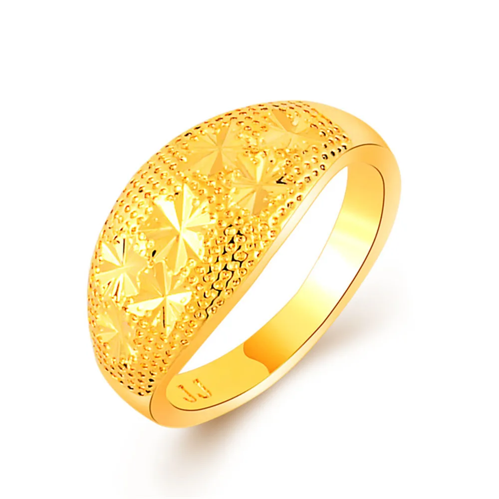 Wholesale Classic Retro Gold Color Snowflake Pattern Ring Anel De Ouro ...