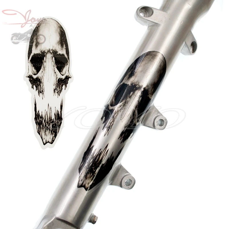

Transparent Fangs Skull Decal Front Fork Decals Fender Sticker Fairing Graphic Stickers For Yamaha Dragstar Virago V-Star V-MAX