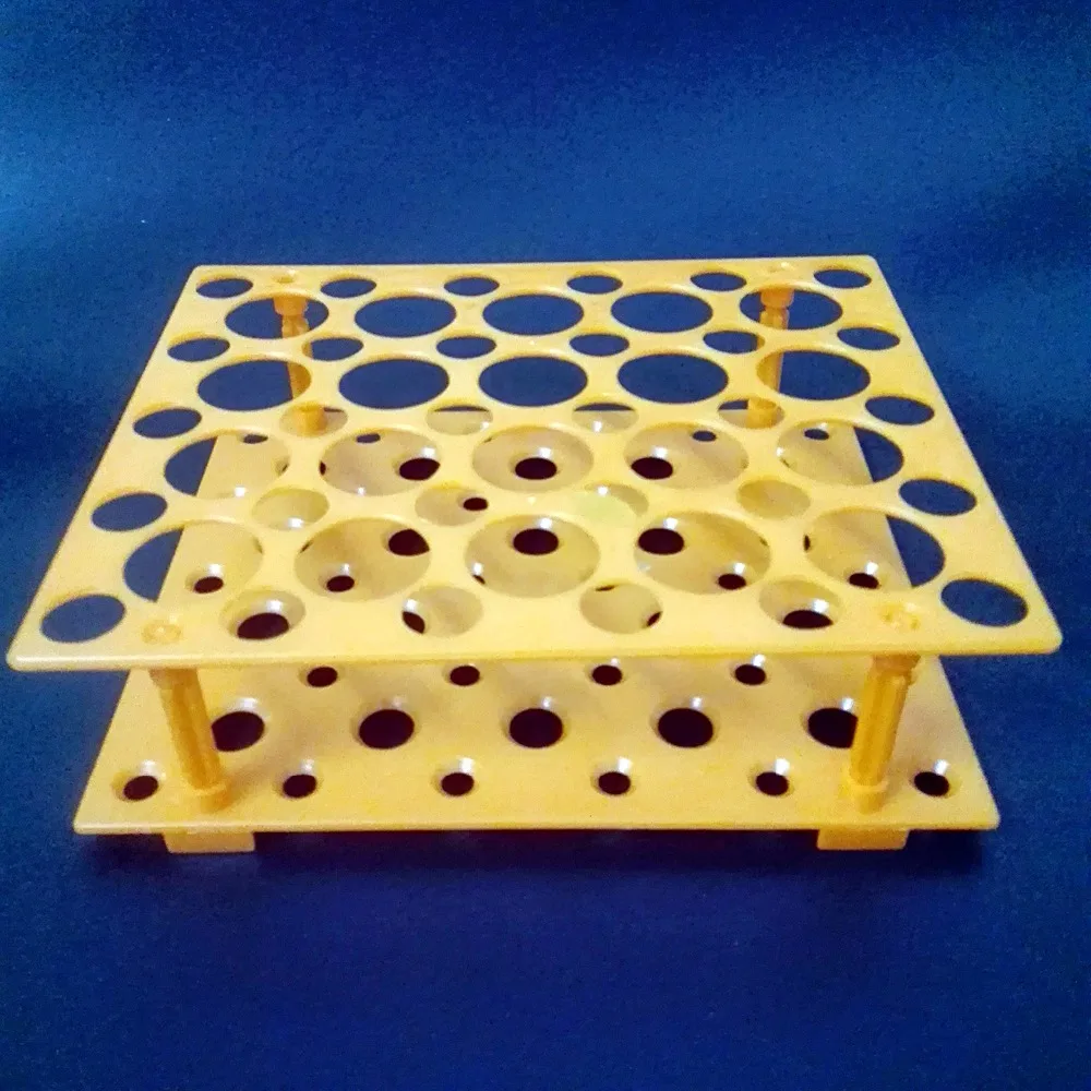 2 piece ,50-Holes ,Detachable Centrifuge Tube Racks with Different size holes Suitable for 10ml,15ml,50ml Tubes