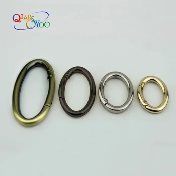 

4PCS Spring Clip oval Carabiner Gate O Ring Round Carabiner Snap Clip Trigger Spring Keyring Buckle bag Organizing Accessory DIY