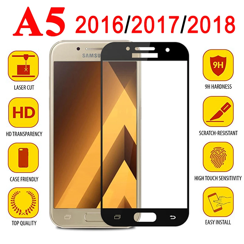 Защитное стекло для samsung a5 2017 защита экрана на samsyng galaxy a 5 2016 2018 5a закаленное