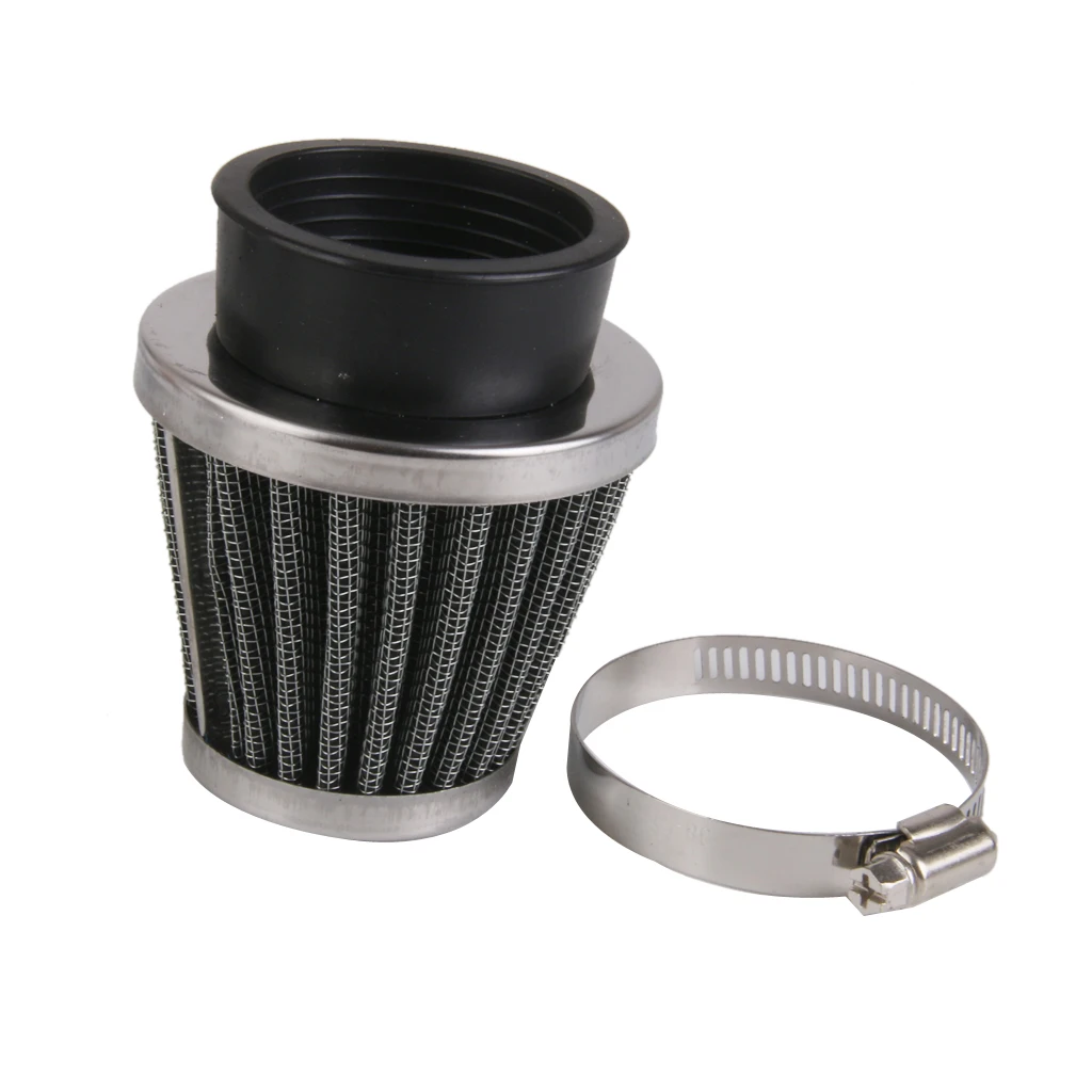 48mm Motorcycle Air Filter Universal Air Intake Cone Fuel Filter Cleaner High Flow Cold Air Intake Filter for Motorcycle Scooter