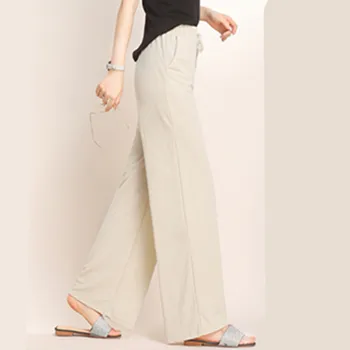 

Broad-leg women new style Korean wide leg pants women pants elastic trousers casual and casual pants high waist pants