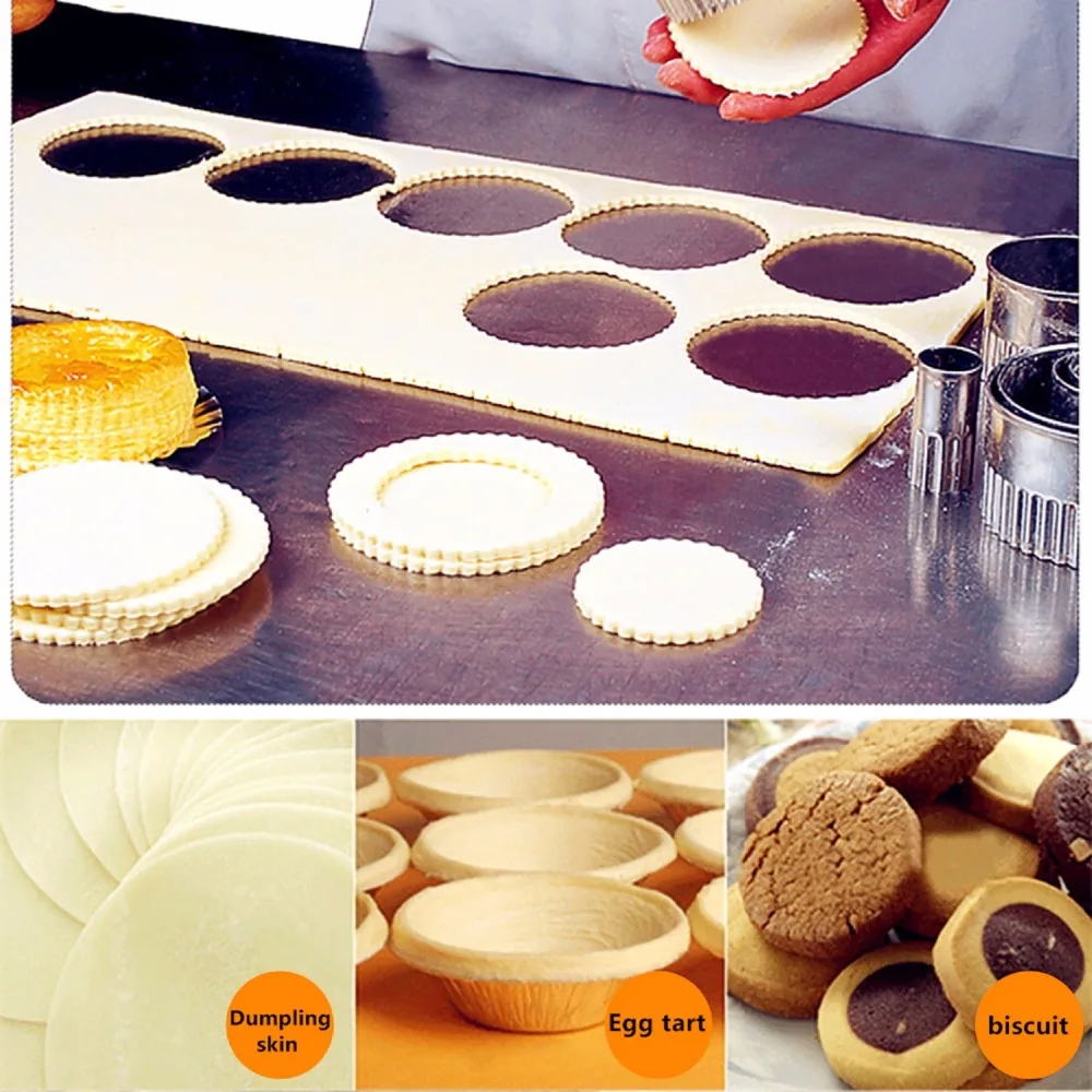 2 компл./лот) FDA высокое качество из нержавеющей стали 12 круглая форма для торта кулинарные резаки/формы набор