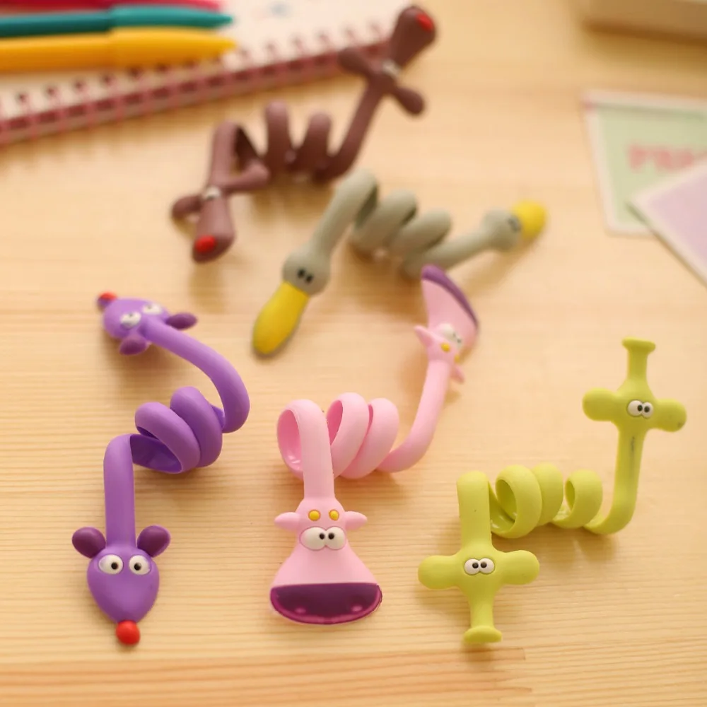 5PCS Kawaii Cartoon Earphone Headphone font b Winder b font font b Cable b font Silicone