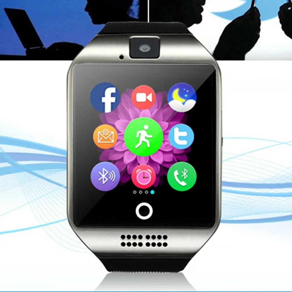 Bluetooth Smart Watch Men Q18 With Touch Screen Big Battery Support TF Sim Card Camera for Android Phone Smartwatch Bluetooth Smart Watch Men Q18 With Touch Screen Big Battery Support TF Sim Card Camera for Android Phone Smartwatch