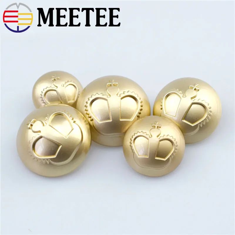 

Meetee 10pcs 18-25mm Metal British Style Buttons Coat Jacket Buttoned Snap DIY Garment Crafts Sewing Materials Accessories D2-11