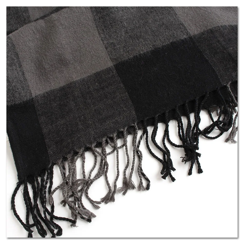 Новые модные клетчатые шарфы-пончо в шотландскую клетку с шапкой и пуговицами для женщин, Кашемировое одеяло, шарф для женщин, зимняя теплая накидка, шаль, обертывания