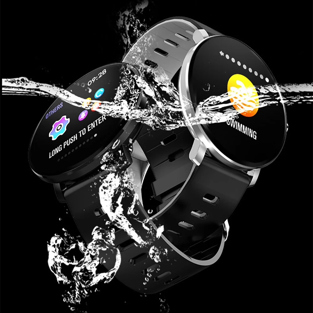 Смарт часы 1 3 дюймов Full Touch 2 5 D дисплей экран умный Браслет HeartRate монитор наручные