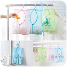 Multifuction Plastic Hanging Storage Bag Breathable Reusable Mesh Bags Organizer Home Kitchen Accessories