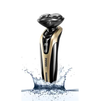 

POVOS 3D Floating Electric Shaver for Men's Shaving Machine Rechargeable Washable 2 Blade Rotary Face Care Electrics Beard Razor