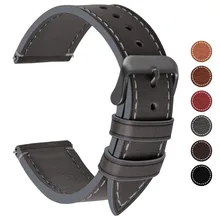 6 цветов ремешок для часов из натуральной кожи 14 мм 16 мм 18 мм 20 мм 22 мм 24 мм, ремешок для часов быстросъемный для мужчин и женщин
