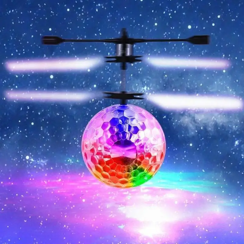 Летающий шар в светильник игрушки Rc детский летающий шар антистресс Дрон вертолет Хрустальный светодиодный шар Красочные Flyings для детей игрушки
