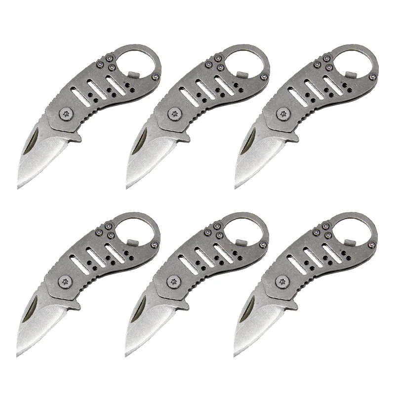 6PCS QingGear folding blade knife mini pocket knife multi keychain tool