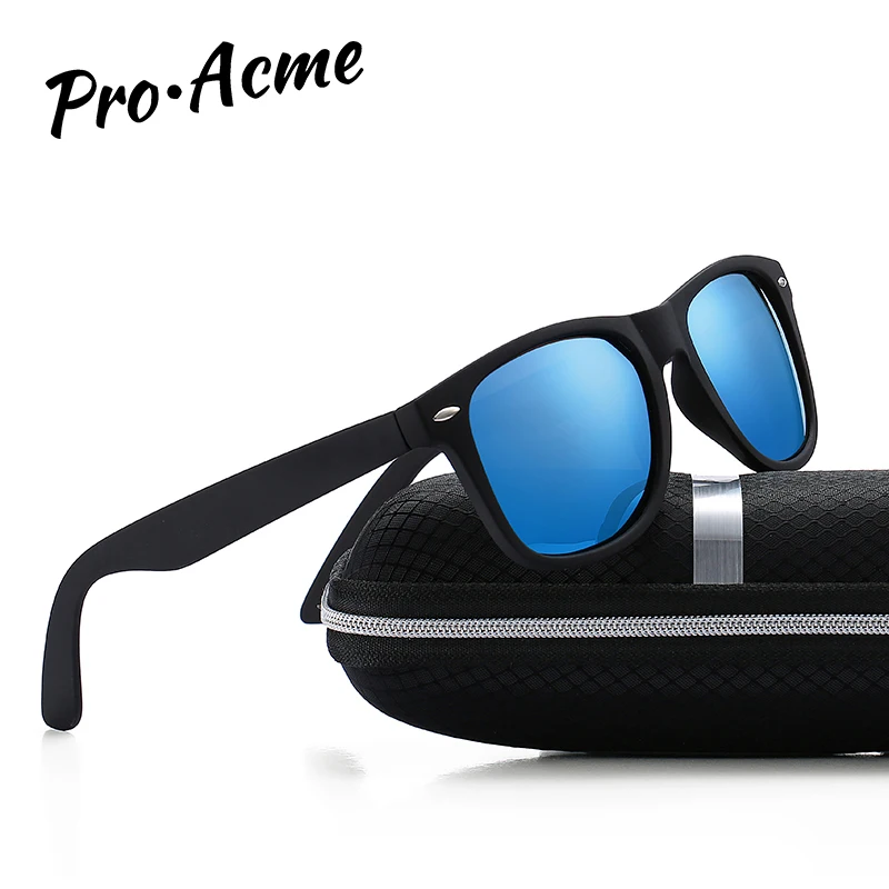 

Pro Acme Vintage Men Women Polarized Sunglasses Men Driving Mirror Coating Square Matte Frame Eyewear Male Sun Glasses P0734