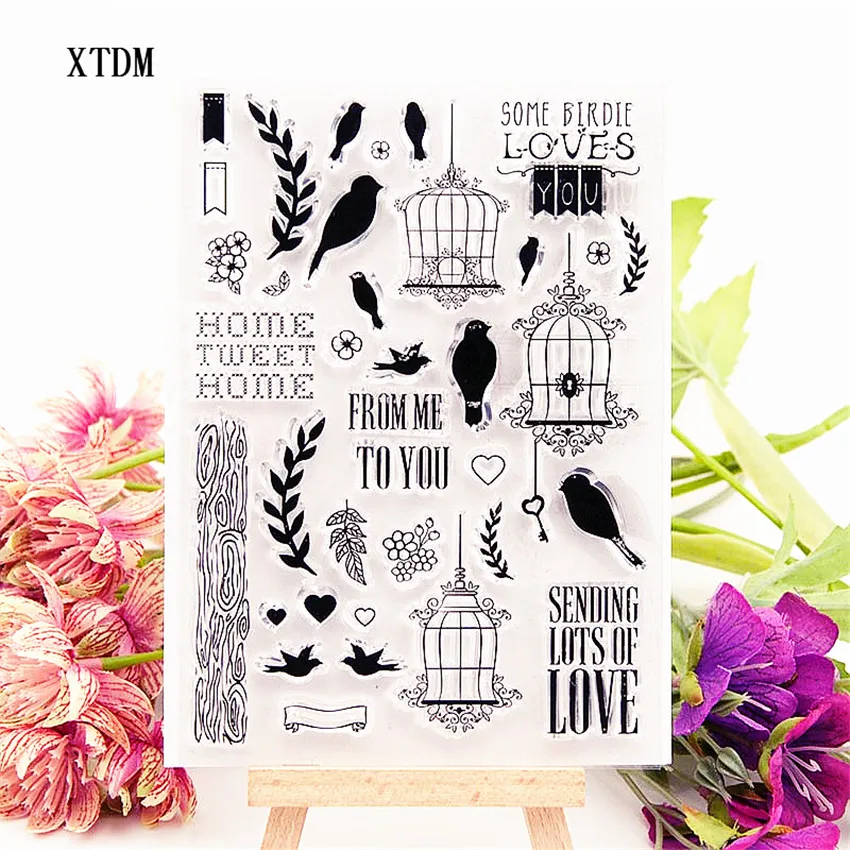 

Hot selling birdcage transparent clear stamp / silicone seal roller stamp DIY scrapbook album / card production