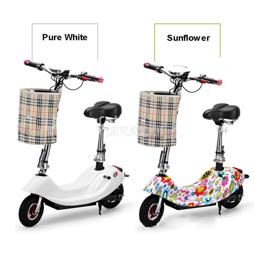 Best Mini Bike Foldable E-bike Adult Electric Bicycle Bike Women Lady Electric Scooter 350W Brush Motor With Seat 24V 8/10AH Battery 2