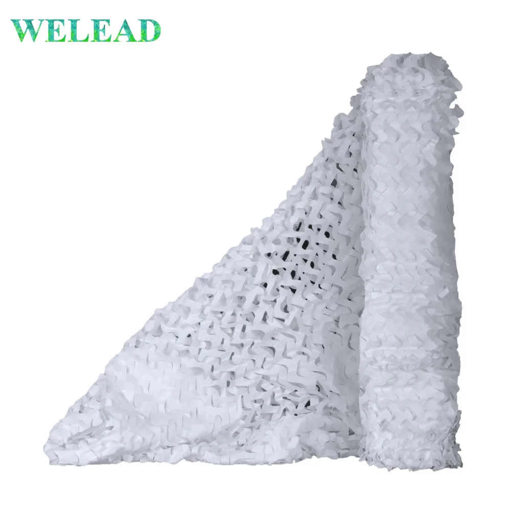 

WELEAD Normal 4m Wide White Camouflage Net Army Camo Netting Mesh Hunting white military camouflage net Car Cover Decoration