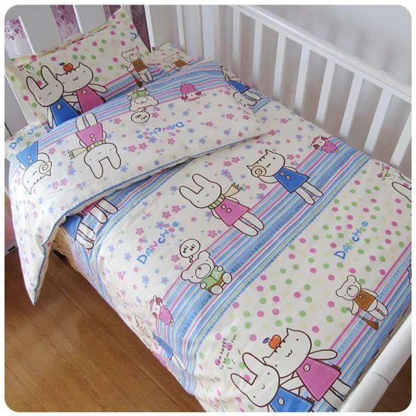 

Promotion! 3PCS Cotton Crib Baby Bedding Set Baby Nursery Cot Ropa de Cama ,include:(duvet cover+sheet+pillowcase)