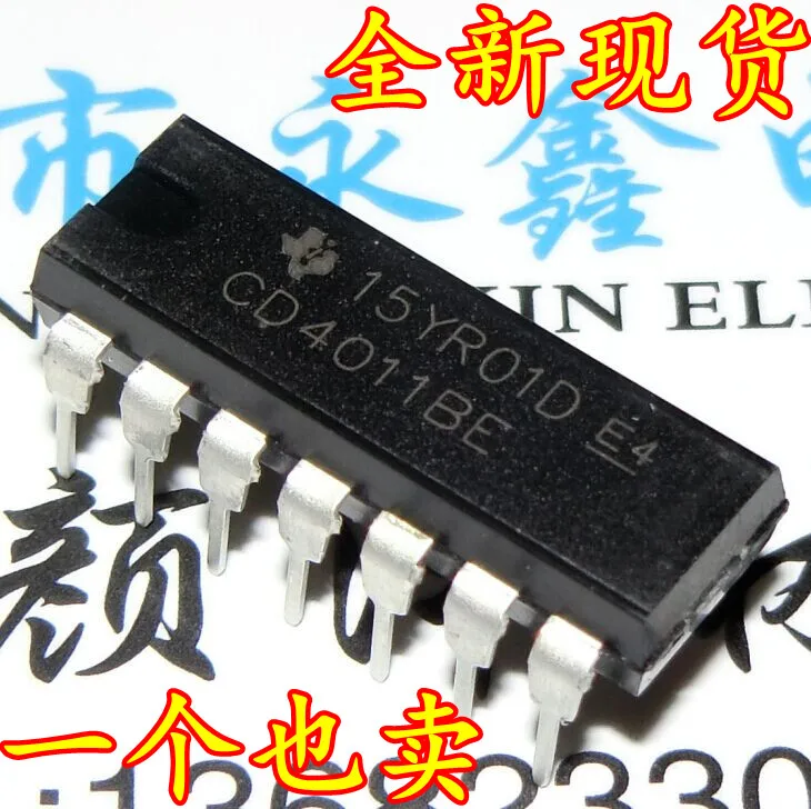 Новый CD4011BE CD4011 HCF4011 линия DIP14 четыре 2 ВХОД NAND ручка | Электронные компоненты и