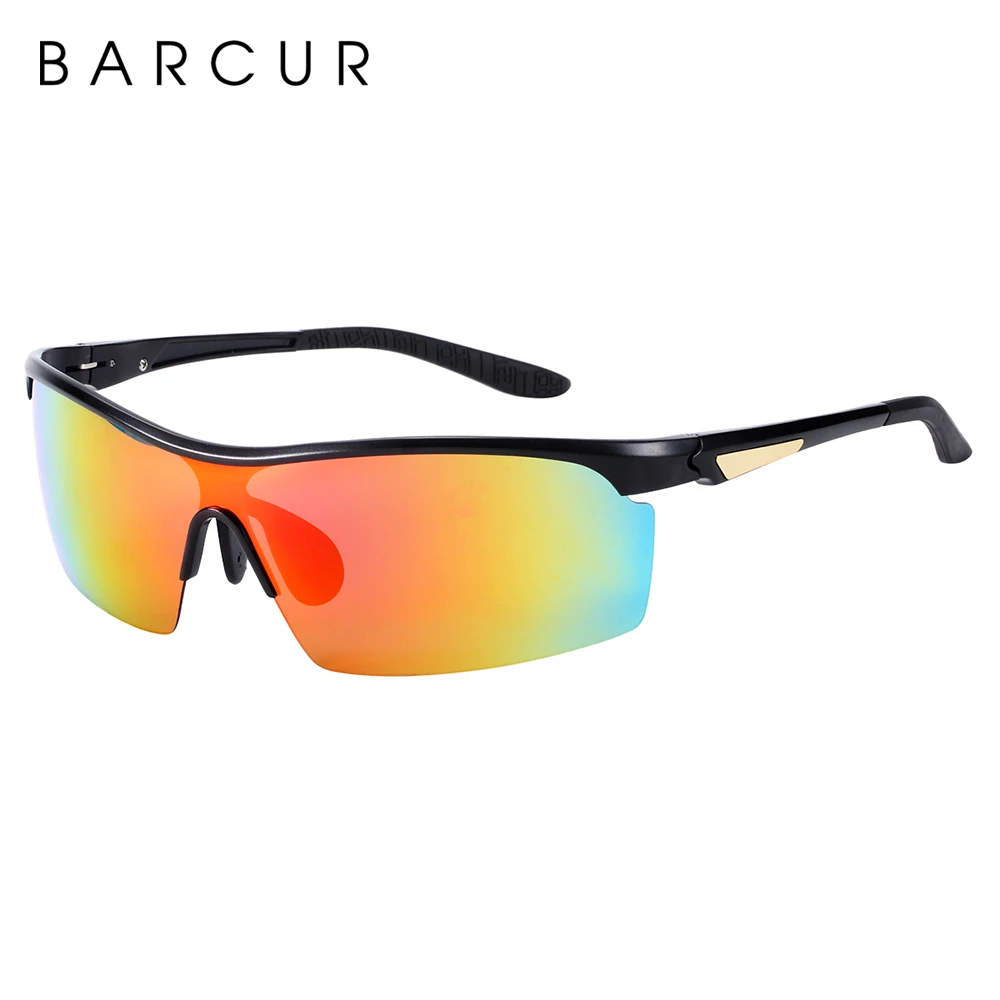 BARCUR, спортивные очки, алюминиевые солнцезащитные очки, мужские, поляризационные, солнцезащитные очки, женские очки, антибликовые, солнцезащитные очки oculos de sol feminino