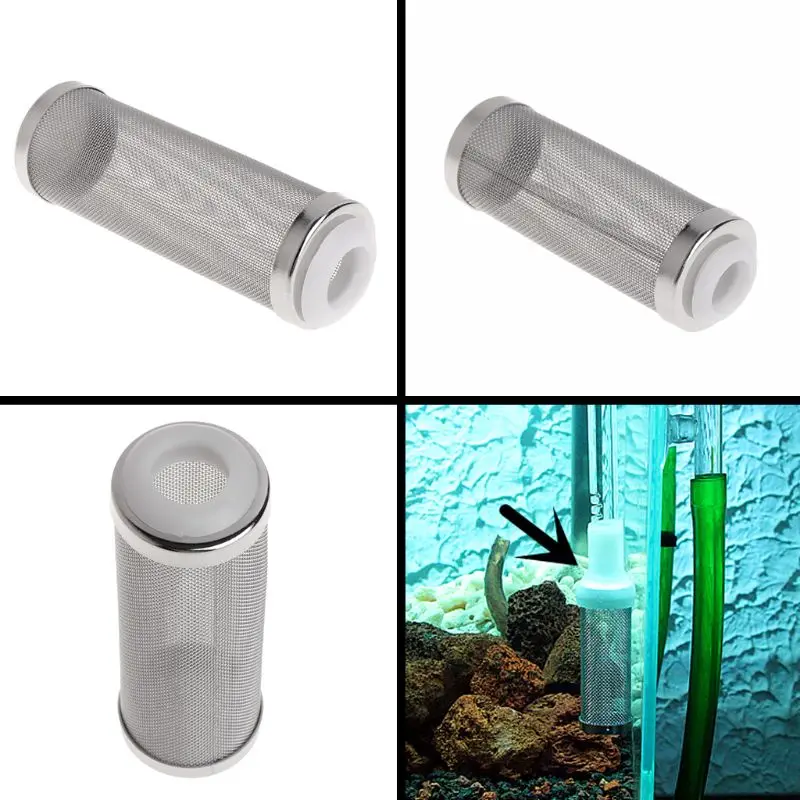 

Stainless Steel Filter Net Aquarium Filter Entry Net Shrimp Cylinder Filter Fish Tank Inflow Inlet Aquarium Accessories