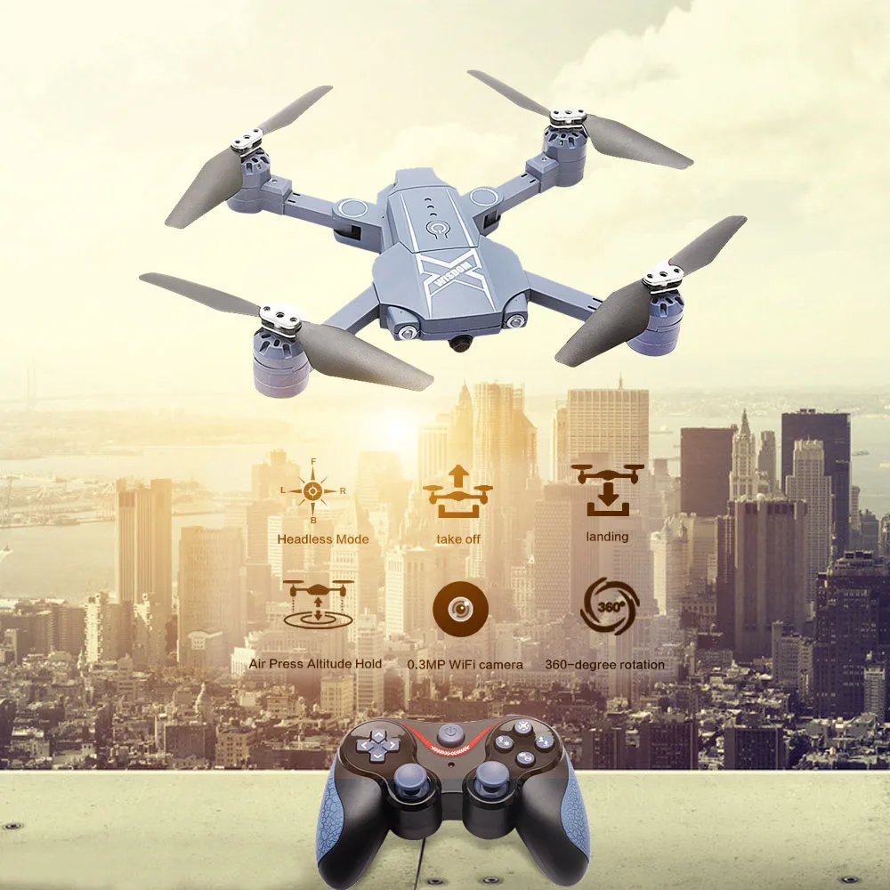 

HC629W Foldable RC Quadcopter Mini Drone RC Helicopter RTF WiFi FPV With HD Camera Altitude Hold/Headless Mode VS XS809W JJRCH37