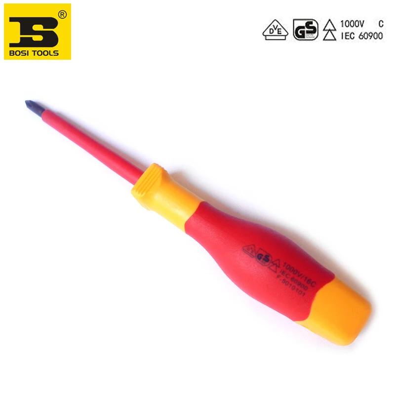 

free shipping BOSI Germany VDE Insulation PH1x80mm Screwdriver electrician tool magnetic BS600022