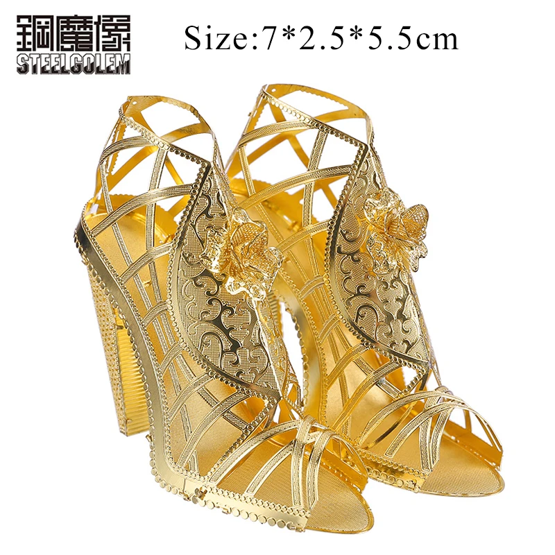 

Piececool Fun 3D Nano Puzzle Metal Jigsaw High Heeled Sandal Models Educational Toys For Children Adult Friend Birthday Gifts