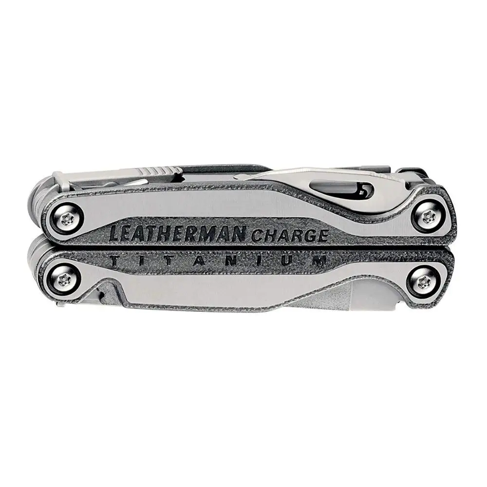 Мультитул LEATHERMAN-Charge+ TTi titanium с ножницами и высококачественными сменными кусачками из нержавеющей стали