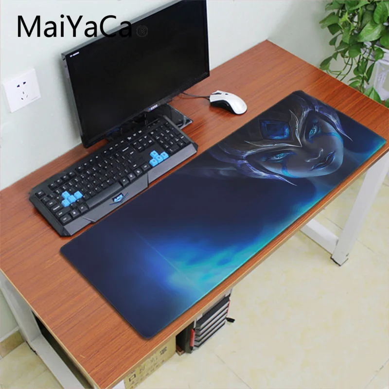 Maiyaca League Of Legends Ahri Morgana прочный Настольный коврик для мыши большой размер Аниме