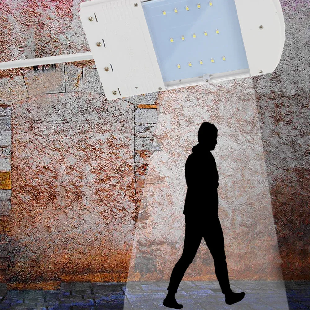 

Solar Powered 15 LEDs Sensor Street Light Wall Lamp Adopted Polycrystalline Silicon Solar Panel