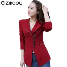 Женский блейзер с длинным рукавом Blaser женский пиджак Женский блейзер Femme Черный Красный Блейзер BN2560