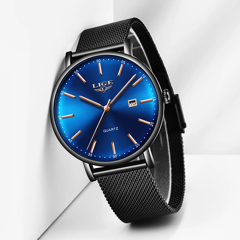 LIGE Women Watches Top Brand Luxury Simple Fashion Watch Ladies Stainless Steel Waterproof Mesh With Clock Quartz Wristwatch+Box LIGE Women Watches Top Brand Luxury Simple Fashion Watch Ladies Stainless Steel Waterproof Mesh With Clock Quartz Wristwatch+Box