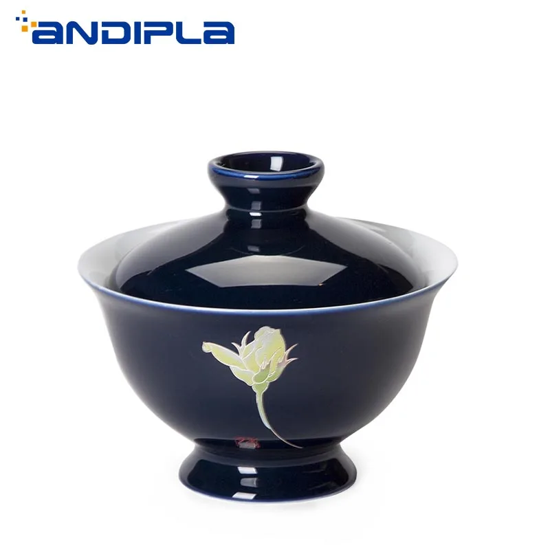 120 мл японский голубой Глазурь из фарфора Gaiwan Чайник женский чайный набор