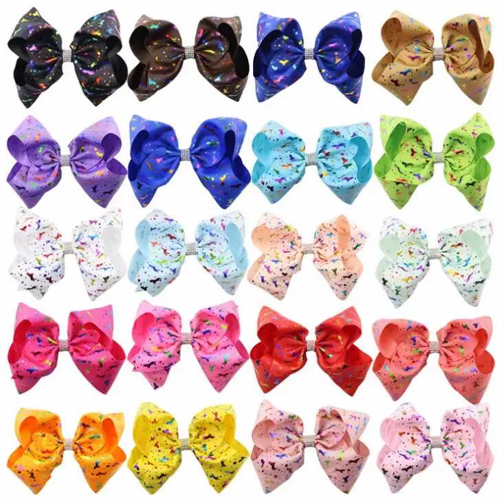 20 штук Бесплатная доставка 8 дюймов jojobows Единорог jojosiwa волосы луки без siganture