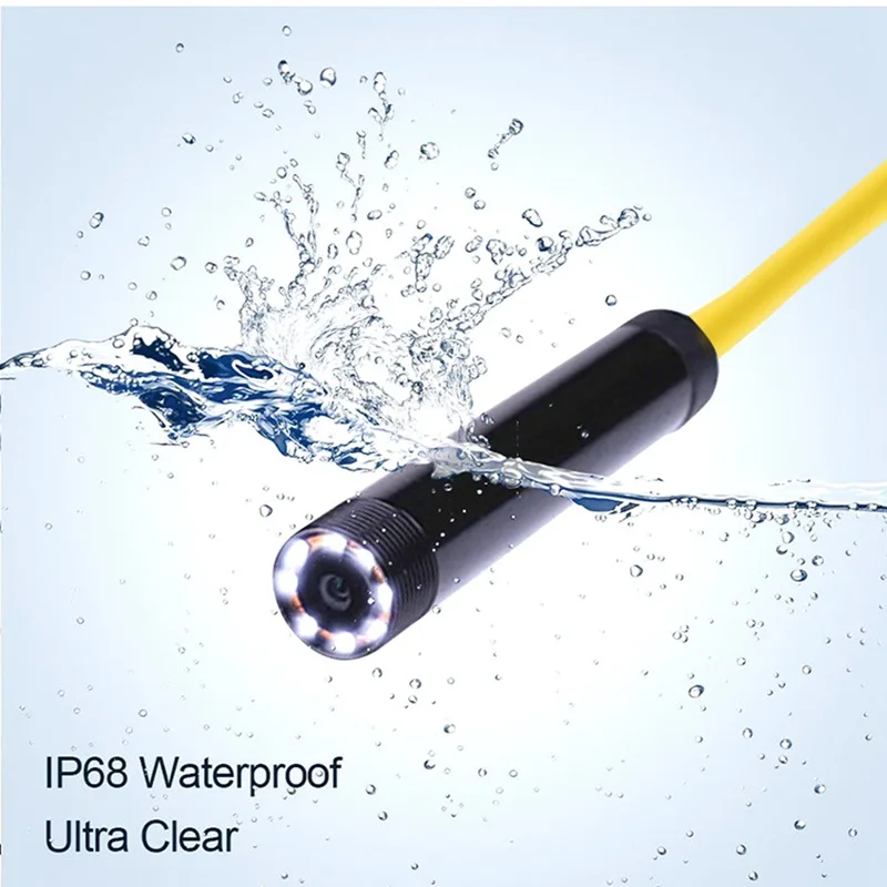  VicTsing 10m 8mm WiFi Endoscope Camera Soft Cable IP68 Waterproof 8 LED Inspection Camera 1600*1200