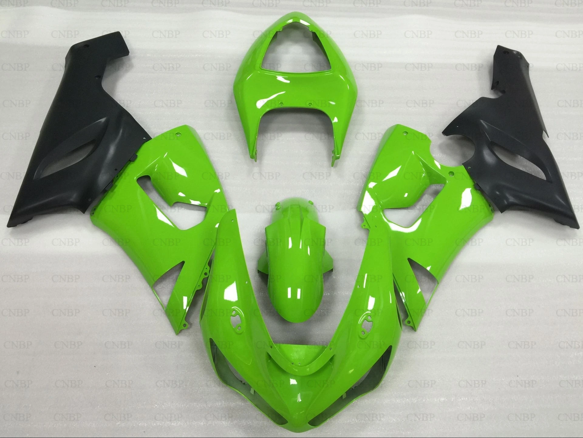 

Abs Fairing Ninja ZX-6r 05 Bodywork for Kawasaki ZX6r 2005 2005 - 2006 Green Black Body Kits ZX6r 636 2006